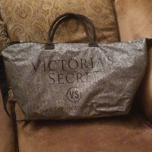 Victoria's secret xl glitter duffle bag limited ed